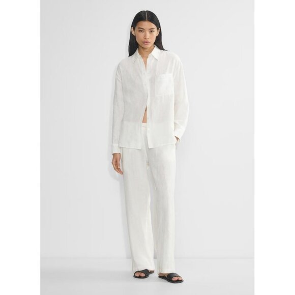 THE GROUP BY ARITZIA Women's Sontag Linen Pant Size XS In Oak - Picture 2 of 9